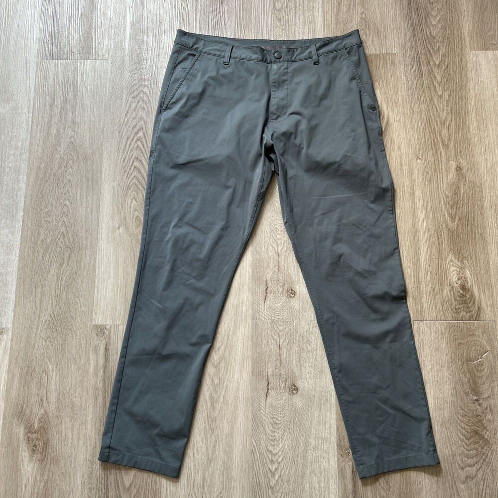 Rhone Commuter Pants Mens 36x31 Green Performance Stretch Chino Golf Tech READ